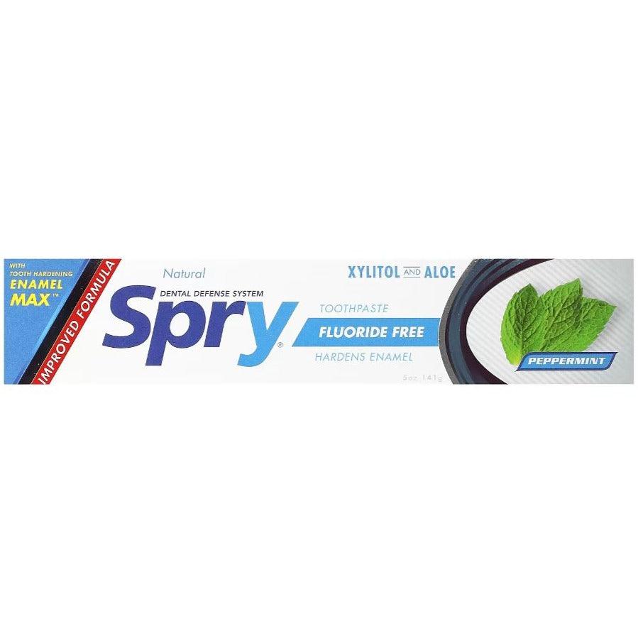 bath & body - Oral Hygiene Xlear Spry Toothpaste Fluoride Free Peppermint 5 oz (141 g) SPRY