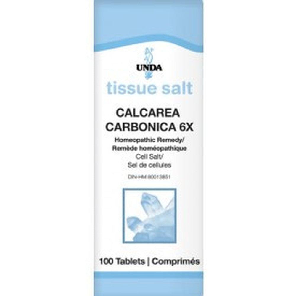 UNDA Tissue Salt Calcarea Carbonica 6X 100 Tabs Homeopathic at Village Vitamin Store
