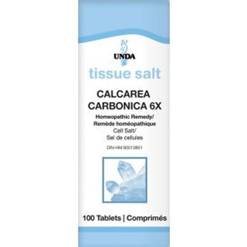 UNDA Tissue Salt Calcarea Carbonica 6X 100 Tabs Homeopathic at Village Vitamin Store