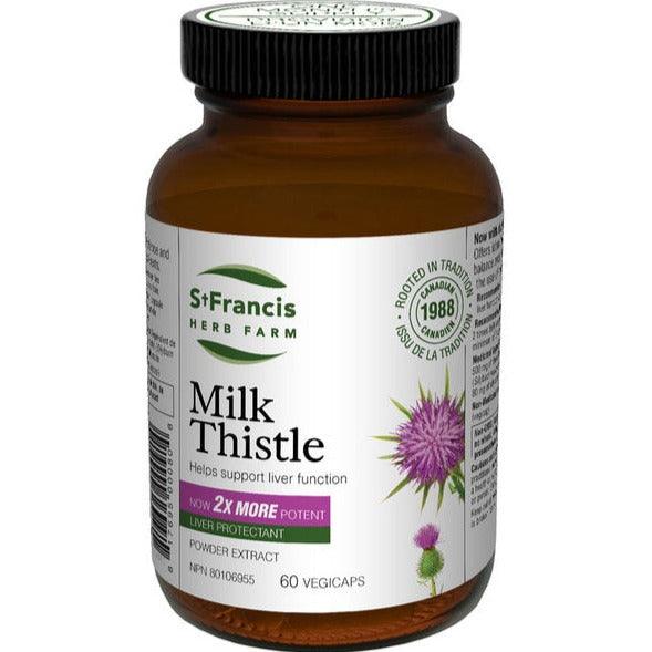 St. Francis Herb Farm - Milk Thistle Liver Support 60 Veggie Caps Supplements - Liver Care at Village Vitamin Store