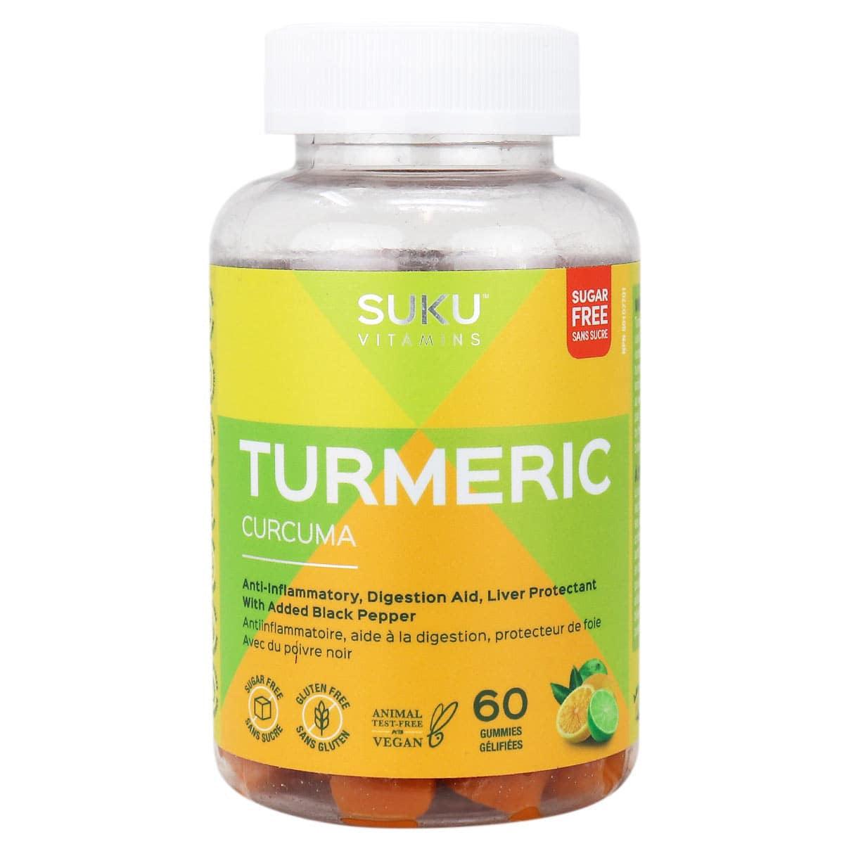 Suku Vitamins Turmeric Curcuma- 60 Gummies Supplements - Turmeric at Village Vitamin Store