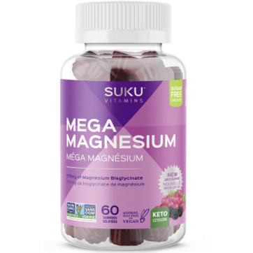 SUKU Vitamins Mega Magnesium Grape Blackberry- 60 Gummies Minerals - Magnesium at Village Vitamin Store