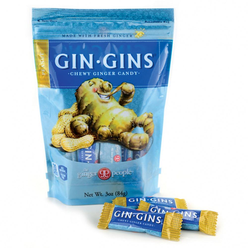 Gin Gins® Peanut Chewy Ginger Candy 84 G-Village Vitamin Store