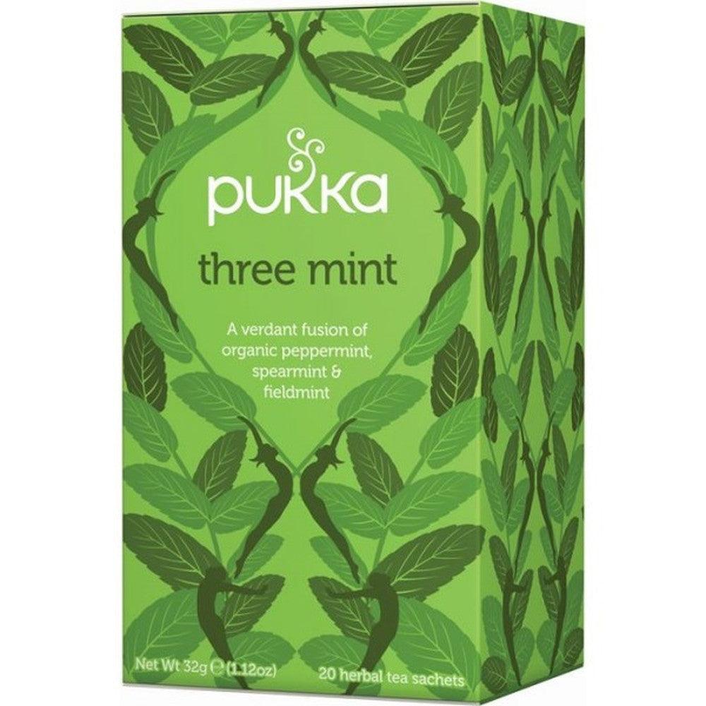 Pukka Three Mint 20 Tea Bags Food Items at Village Vitamin Store