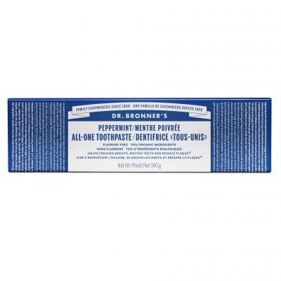 Dr. Bronner's All-One Toothpaste Peppermint 140g Toothpaste at Village Vitamin Store