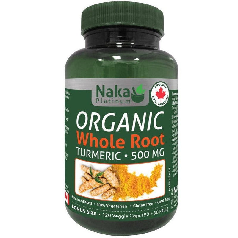 Naka Platinum Organic Turmeric 120 Veggie Caps Supplements - Turmeric at Village Vitamin Store