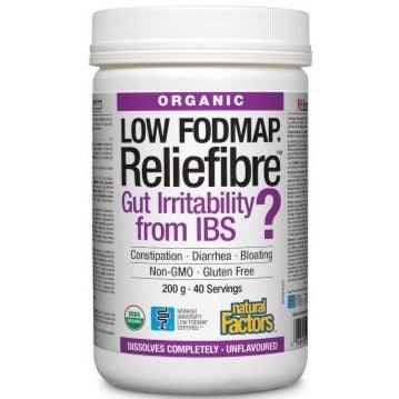 Natural Factors Organic Reliefibre Unflavoured 200g Supplements - Digestive Health at Village Vitamin Store