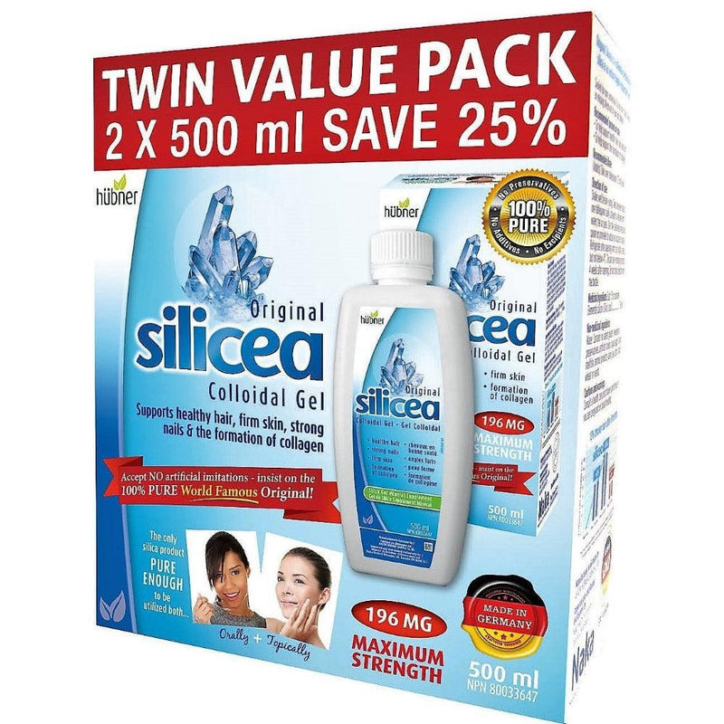 Hubner Silicea Gel 2X500mL Supplements - Hair Skin & Nails at Village Vitamin Store