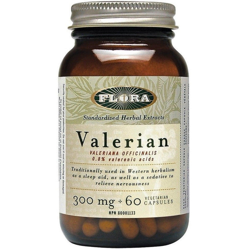 Flora Valerian 300MG 60 Caps Supplements - Sleep at Village Vitamin Store