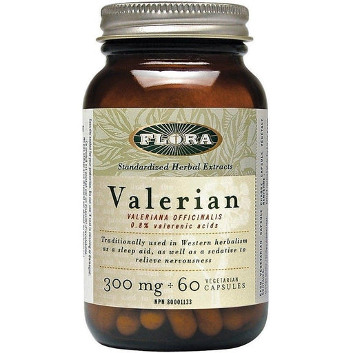 Flora Valerian 300MG 60 Caps Supplements - Sleep at Village Vitamin Store