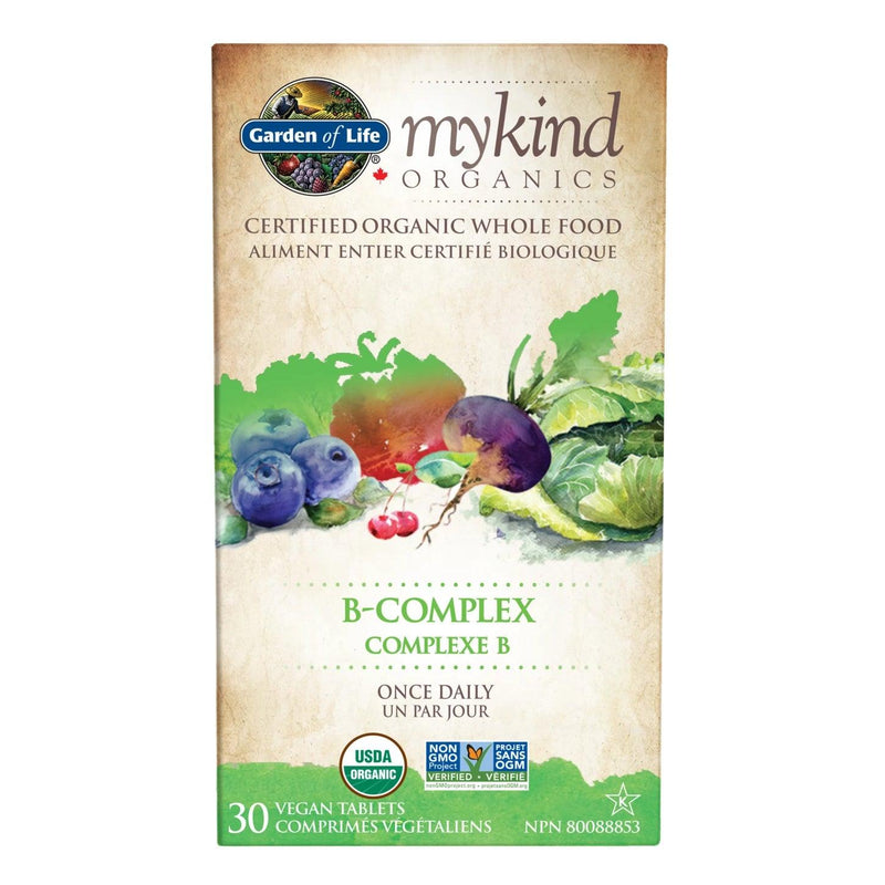 Garden Of Life Mykind Organics B-Complex Once Daily 30 Vegetarian Tabs Vitamins - Vitamin B at Village Vitamin Store