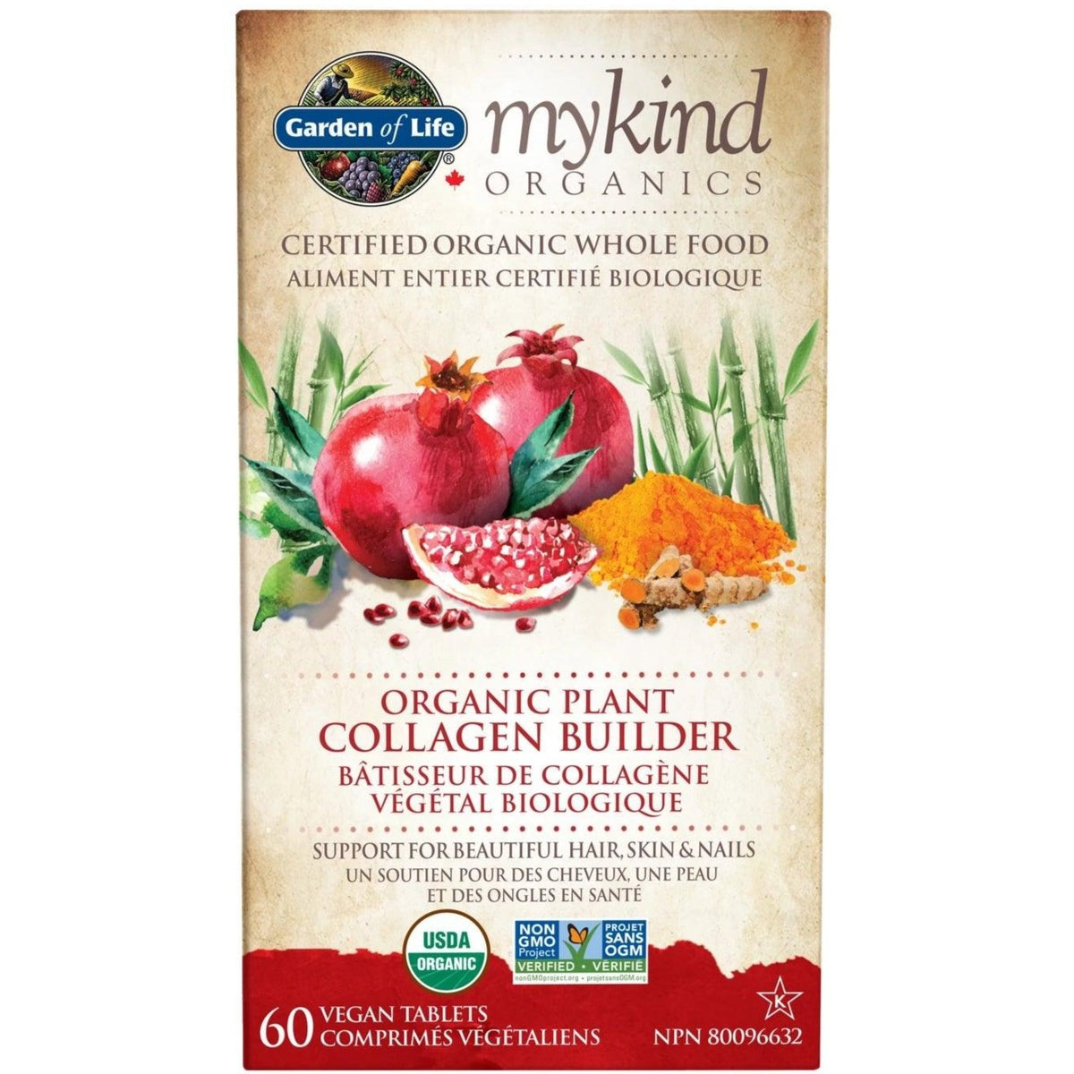 Garden Of Life Mykind Organics Collagen Builder 60 Vegetarian Tabs Supplements - Collagen at Village Vitamin Store