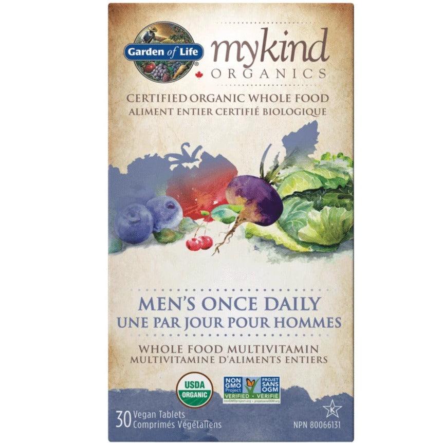 Garden Of Life Mykind Organics Men's Once Daily Multivitamins 30 Vegetarian Tabs Vitamins - Multivitamins at Village Vitamin Store