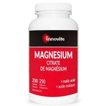 Innovite Magnesium Citrate 250mg 200 Capsules Minerals - Magnesium at Village Vitamin Store