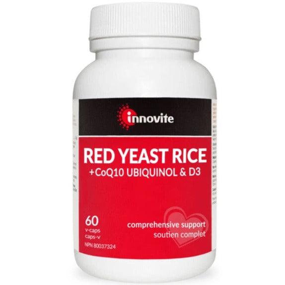 Innovite Red Yeast Rice Co Q10 Ubiquinol & D3 60 V-Caps Supplements - Cholesterol Management at Village Vitamin Store
