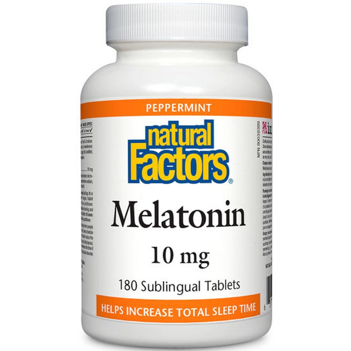 Natural Factors Melatonin 10MG 180 Tabs Supplements - Sleep at Village Vitamin Store
