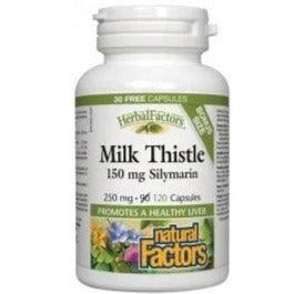 Natural Factors Herbal Factors Milk Thistle 250mg 120 Caps Supplements - Liver Care at Village Vitamin Store