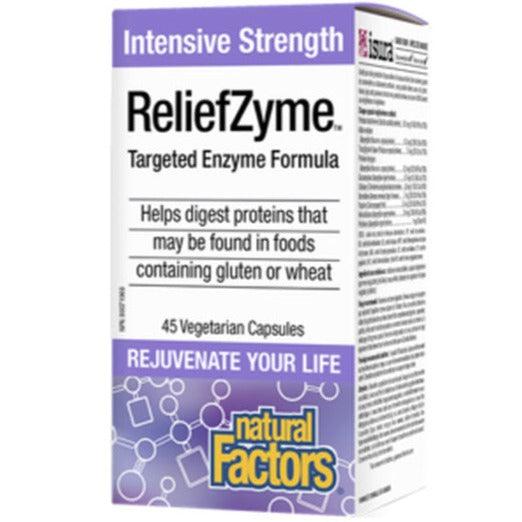 Natural Factors ReliyfeZyme 45 Veggie Caps Supplements - Digestive Enzymes at Village Vitamin Store