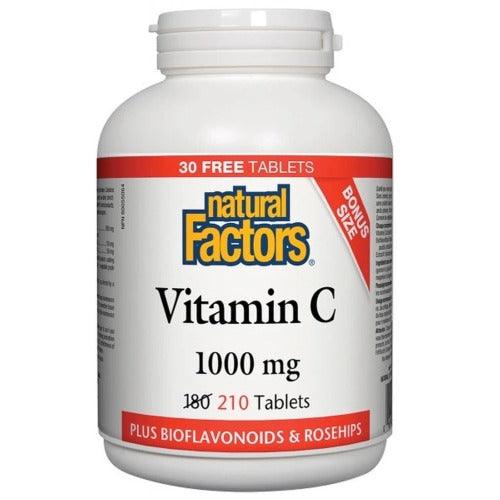 Natural Factors Vitamin C 1000mg 210 Tabs Vitamins - Vitamin C at Village Vitamin Store