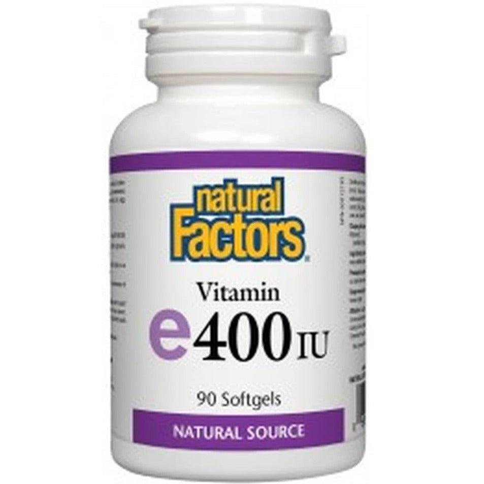Natural Factors Vitamin E 400 IU 90 Softgels-Village Vitamin Store