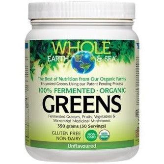 Whole Earth & Sea Greens Fermented Unflavoured 390g Supplements - Greens at Village Vitamin Store