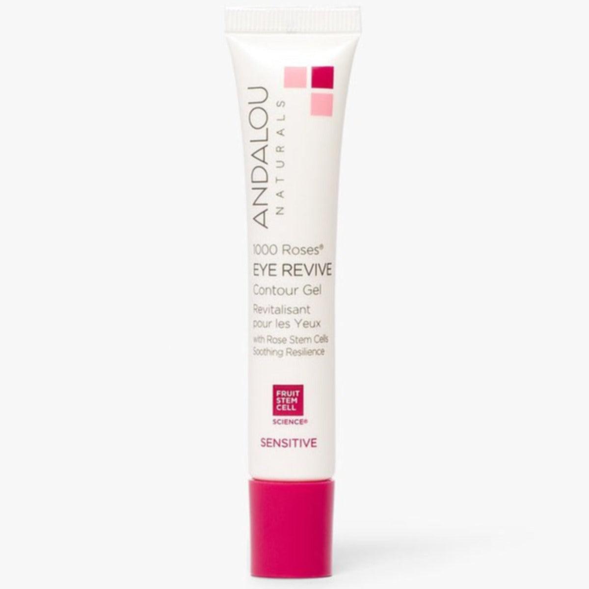 Andalou Naturals Sensitive Skin 1000 Roses Eye Contour Revive Gel 18ML Face Moisturizer at Village Vitamin Store