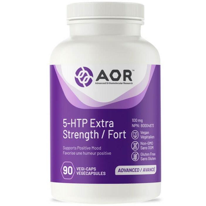 AOR 5-HTP Extra Strength 100mg 90 Veggie Caps Supplements - Stress at Village Vitamin Store