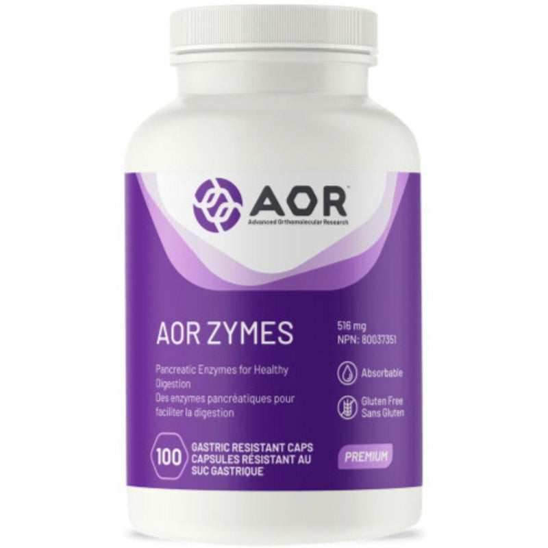 AOR Zymes 100 Gastric Resistant Caps Supplements - Digestive Enzymes at Village Vitamin Store