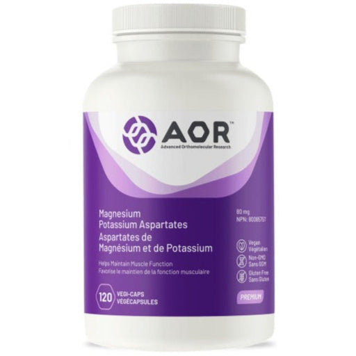 AOR Magnesium Potassium Aspartates 120 Veggie Caps Minerals - Magnesium at Village Vitamin Store
