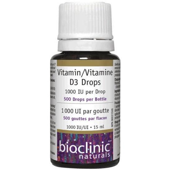 Bioclinics Naturals Vitamin D3 Drops 1000 IU 15 Ml Vitamins - Vitamin D at Village Vitamin Store