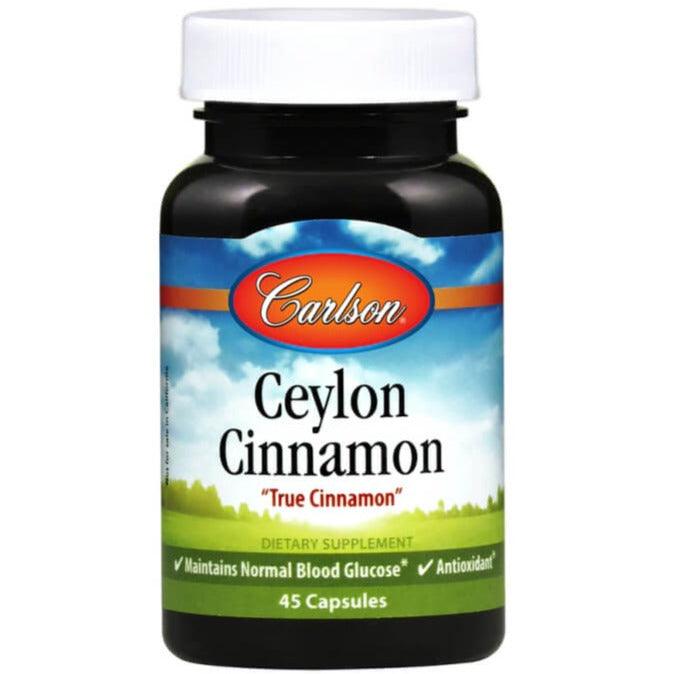Carlson Ceylon Cinnamon 45 Caps Supplements - Blood Sugar at Village Vitamin Store