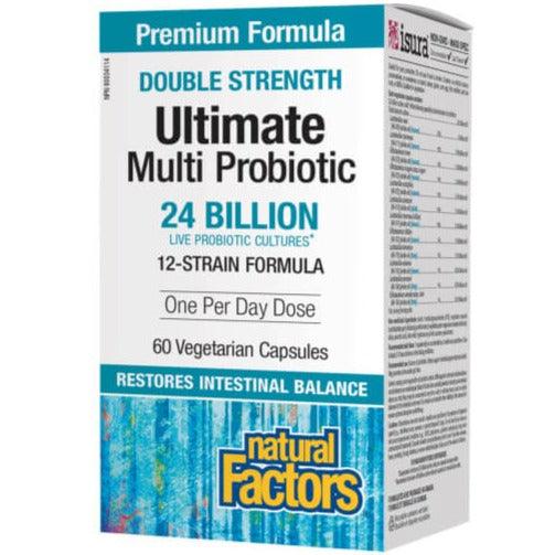 Natural Factors Double Strength Ultimate Multi Probiotic 24 Billion 60 Veggie Caps Supplements - Probiotics at Village Vitamin Store