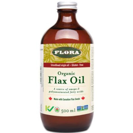 Flora Flax Oil 500ML Supplements - EFAs at Village Vitamin Store