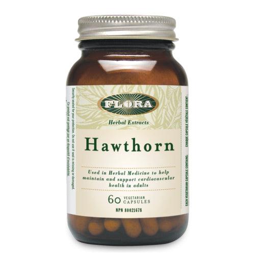 Flora Hawthorn 150mg 60 Veggie Caps Supplements at Village Vitamin Store