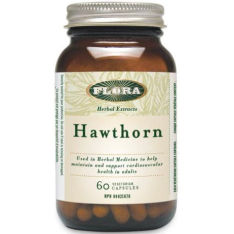 Flora Hawthorn 150mg 60 Veggie Caps Supplements at Village Vitamin Store