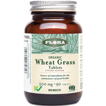 Flora Wheatgrass 500mg 90 Tabs Supplements - Greens at Village Vitamin Store