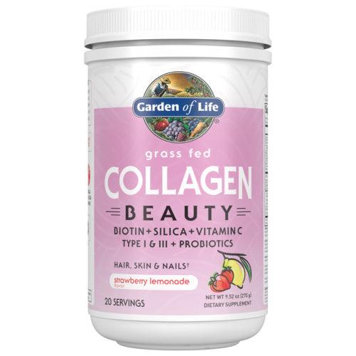Garden of Life Grass Fed Collagen Beauty Strawberry Lemonade 270g Supplements - Hair Skin & Nails at Village Vitamin Store