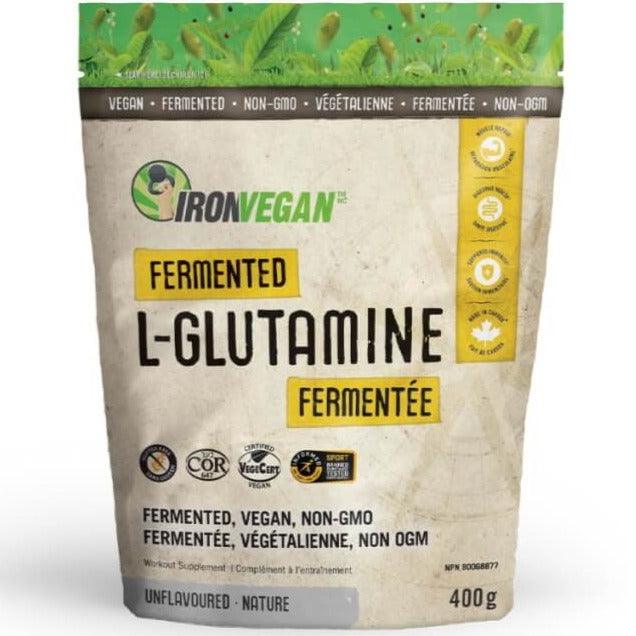 Iron Vegan Fermented L-Glutamine Unflavoured 400g Powder Supplements - Sports at Village Vitamin Store