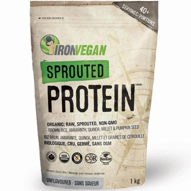 Iron Vegan Sprouted Protein Unflavoured 1kg Powder Supplements - Protein at Village Vitamin Store