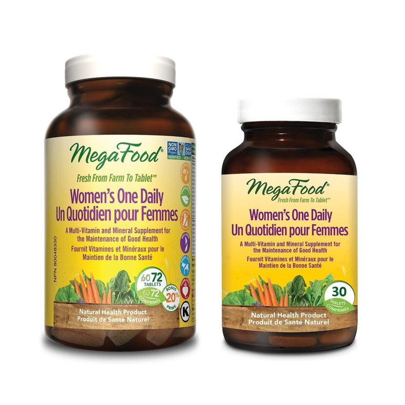 MegaFood Women One Daily Bonus Pack (72 + 30 Tabs) Vitamins - Multivitamins at Village Vitamin Store