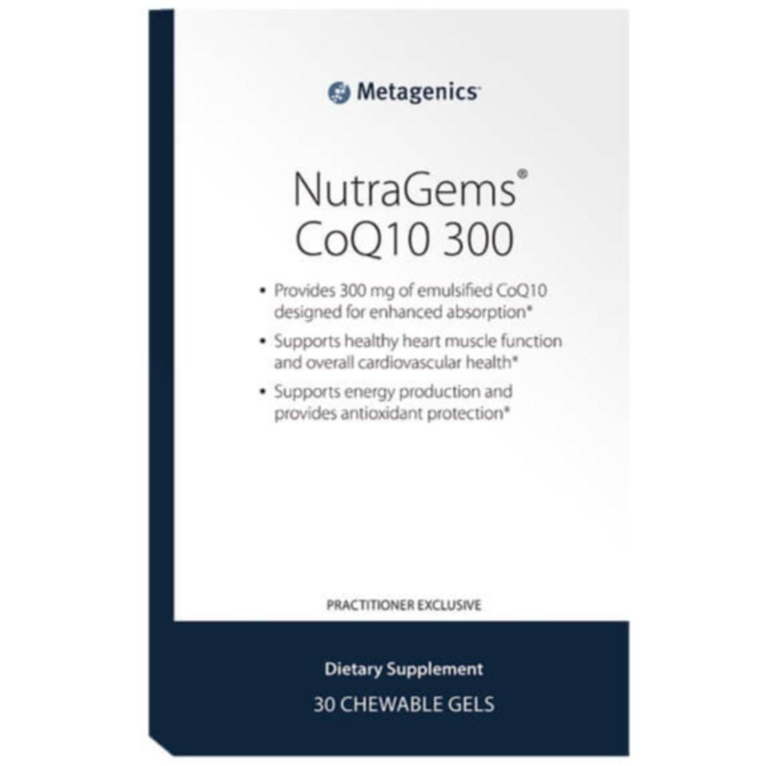 Metagenics NutraGems CoQ10 300 30 Chewable Gels Supplements at Village Vitamin Store