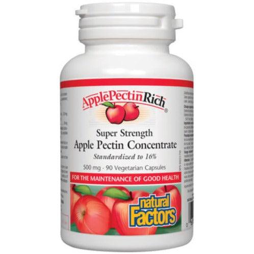 Natural Factors Apple Pectin Rich Super Strength 500mg 90 Veggie Caps Supplements at Village Vitamin Store