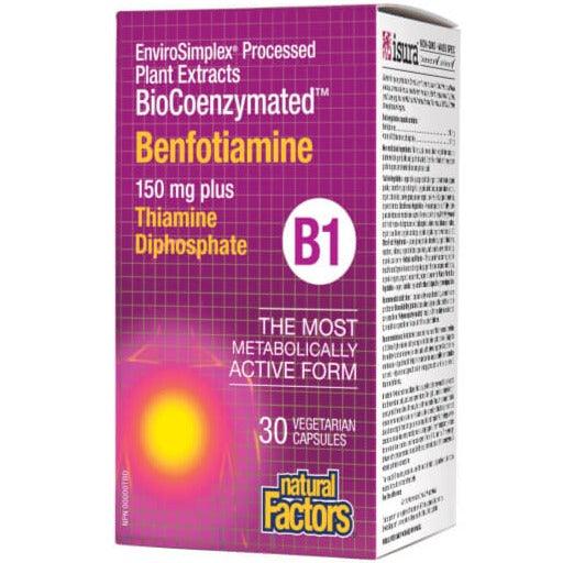 Natural Factors B1 Benfotiamine 150mg 30 Veggie Caps Vitamins - Vitamin B at Village Vitamin Store