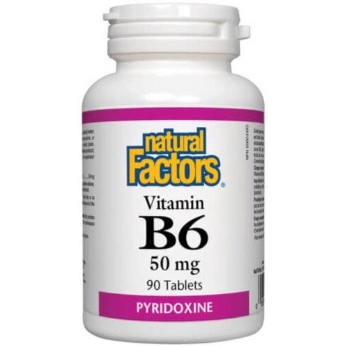 Natural Factors Vitamin B6 50 mg Tabs Vitamins - Vitamin B at Village Vitamin Store