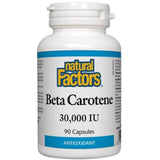 Natural Factors Beta Carotene 30,000 IU 90 Caps Supplements at Village Vitamin Store