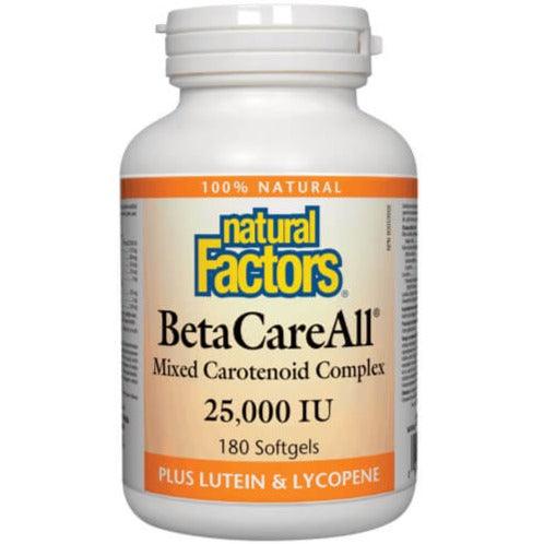 Natural Factors BetaCareAll 25,000IU 180 Softgels Supplements at Village Vitamin Store