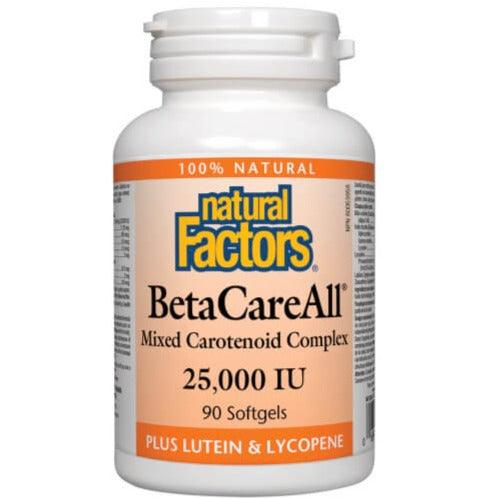 Natural Factors BetaCareAll 25000IU 90 Softgels Supplements at Village Vitamin Store