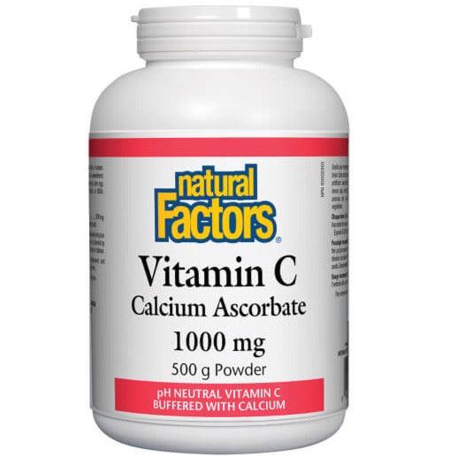 Natural Factors Vitamin C Calcium Ascorbate 1000mg 500g Powder Vitamins - Vitamin C at Village Vitamin Store