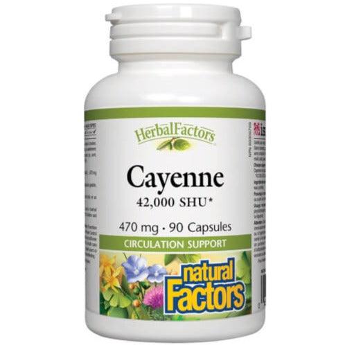 Natural Factors Cayenne 470mg 90 Caps Supplements at Village Vitamin Store