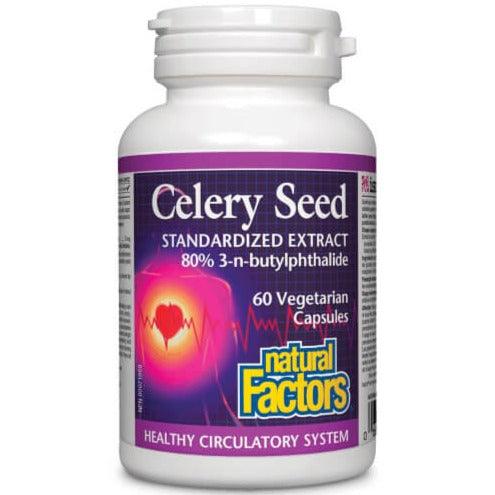 Natural Factors Celery Seed Extract 60 Veggie Caps Supplements at Village Vitamin Store